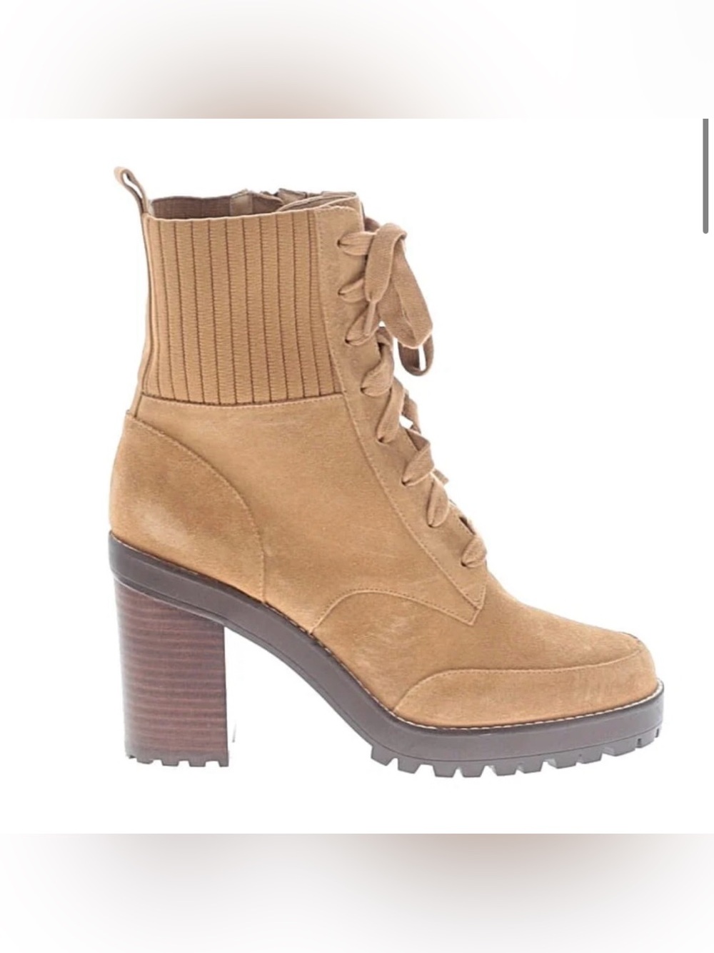 Doltan  Sophie Suede chunky lug sole hiker boots